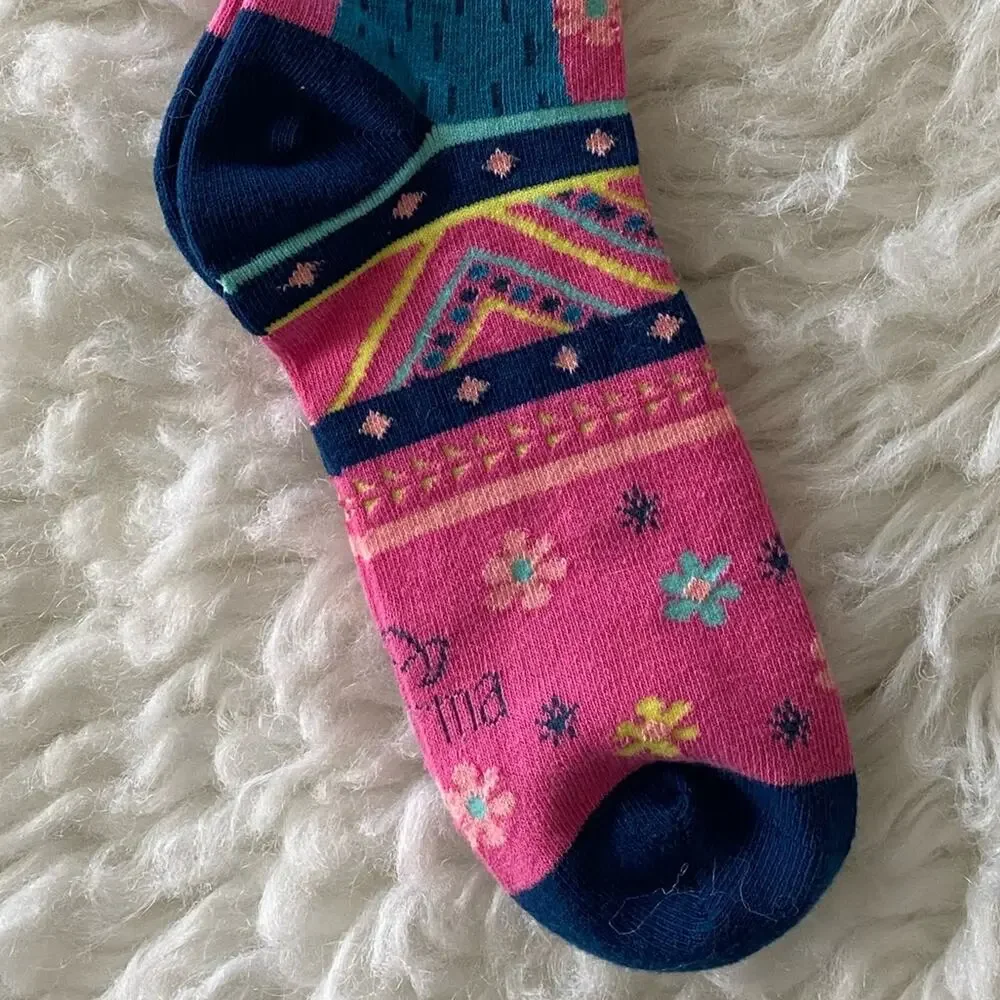 NWT Pink And Blue Llama Socks